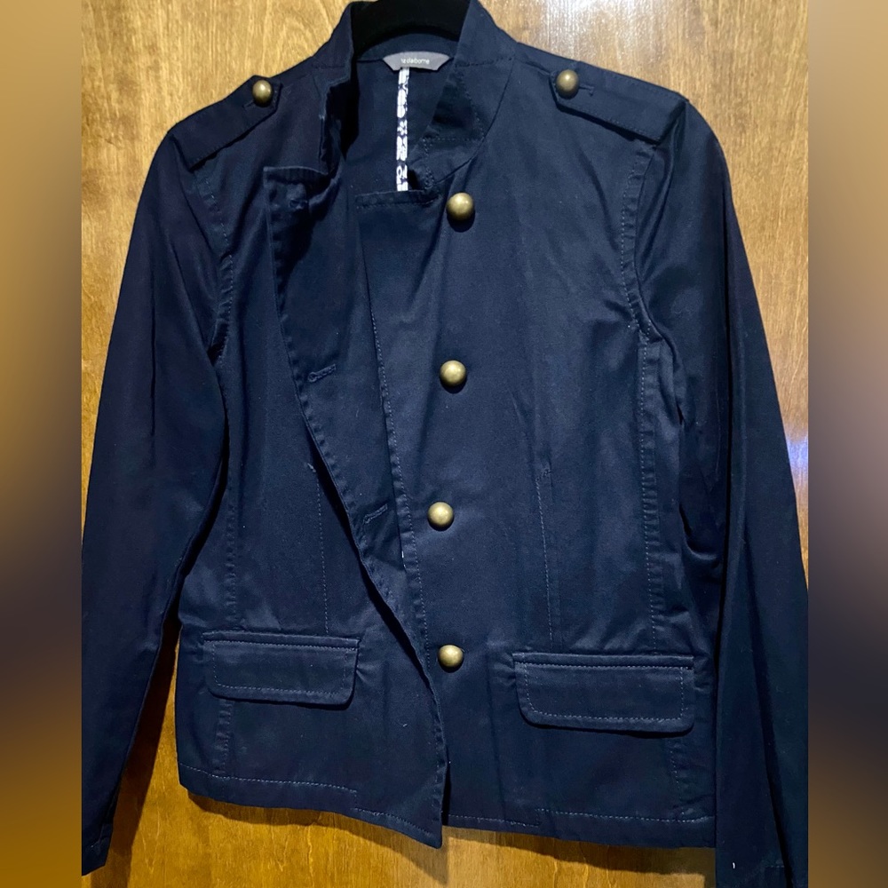 Liz Claiborne Navy Blue Military Style Jacket with Navy Blue Matching Pant